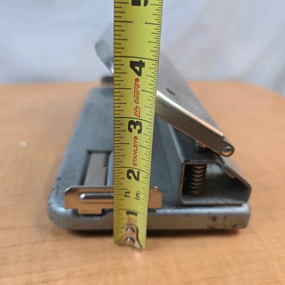 Vintage Desk MUTUAL CENTAMATIC Punch No 300 Adjustable 3 Hole Punch Made USA